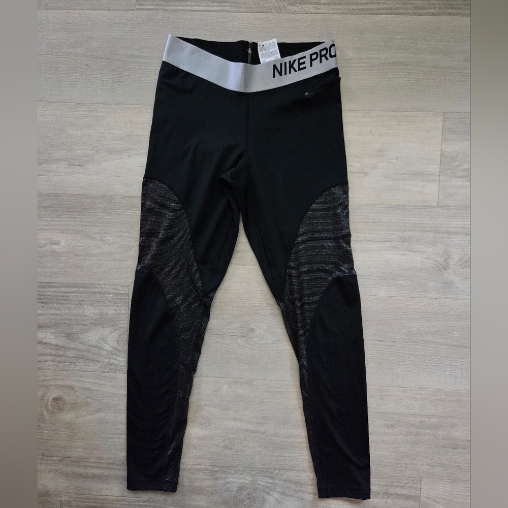 Nike Black And Gray Pro Leggings - image 3
